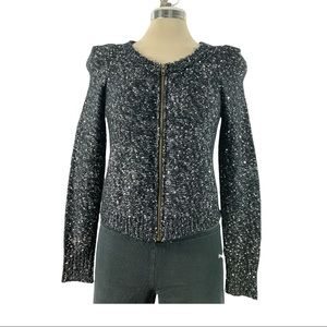 Peace Dove Elegant Black and Metallic  Long Sleeves Top Size SP.